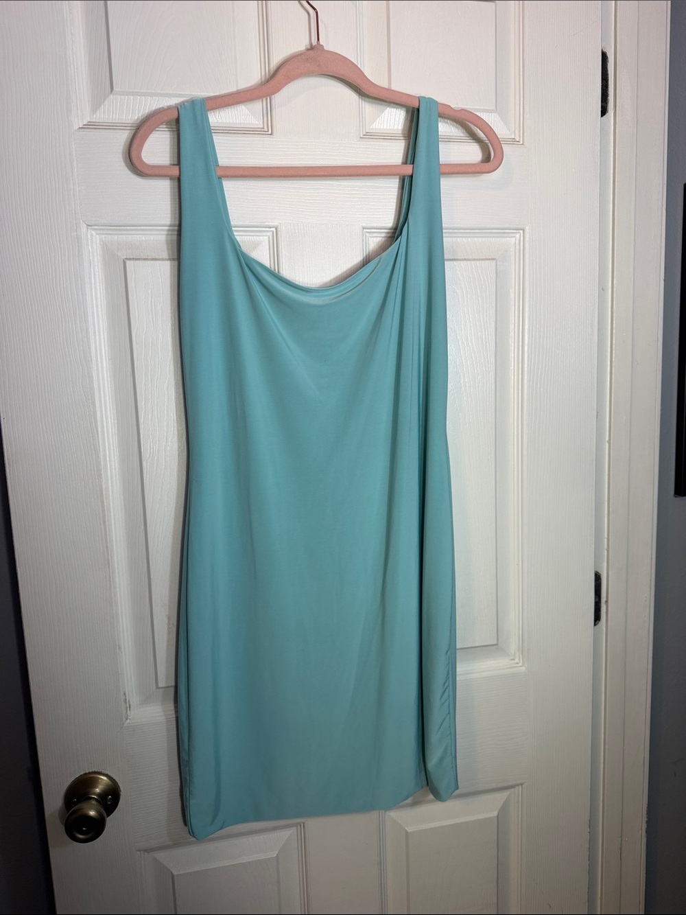 Fashion Nova Aqua Blue Slip Dress